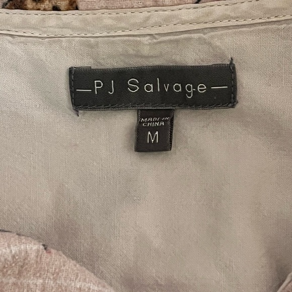 PJ Salvage Dog Print Flannel Pajama Top Sz Med - Picture 8 of 9